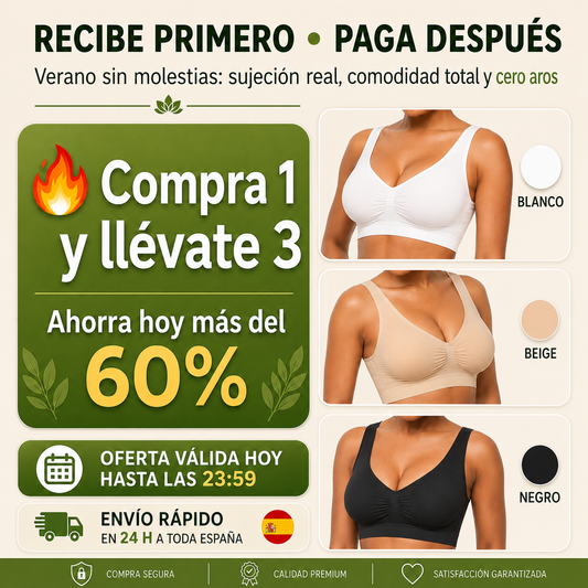 3x Sujetadores FormoLift™ de cobertura total sin aros