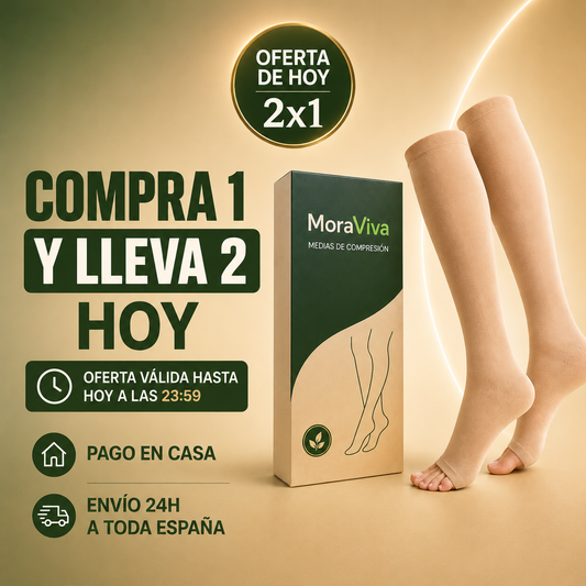 Medias MoraViva de Compresión — Alivia el Dolor y la Hinchazón desde el Primer Uso