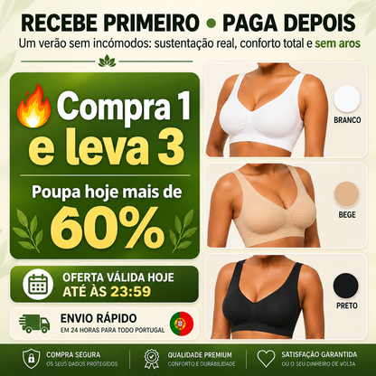 3x Soutiens FormoLift™ de Cobertura Total sem Aros